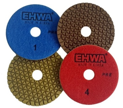 Алмазные гибкие шлифовальные круги EHWA Pads 4-STEP D100 №4